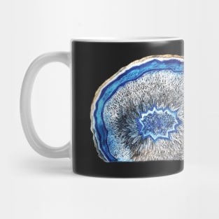 Blue Agate Crystal Pastel Drawing Mug